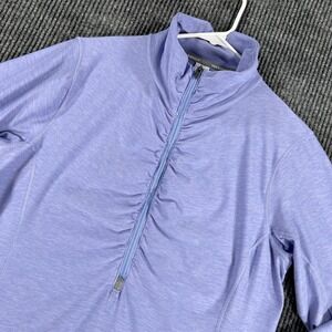 New Balance Pullover Shirt Womens Large Purple Long Sleeve Active Running